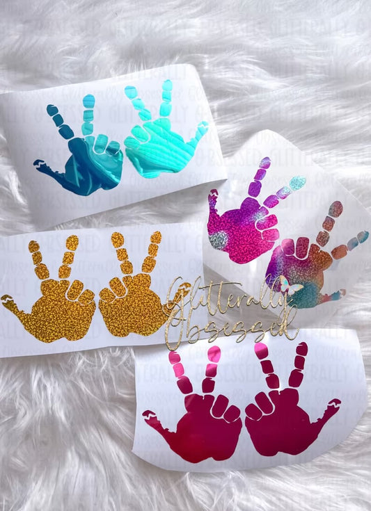 Set of 2 Hand Wave Decals