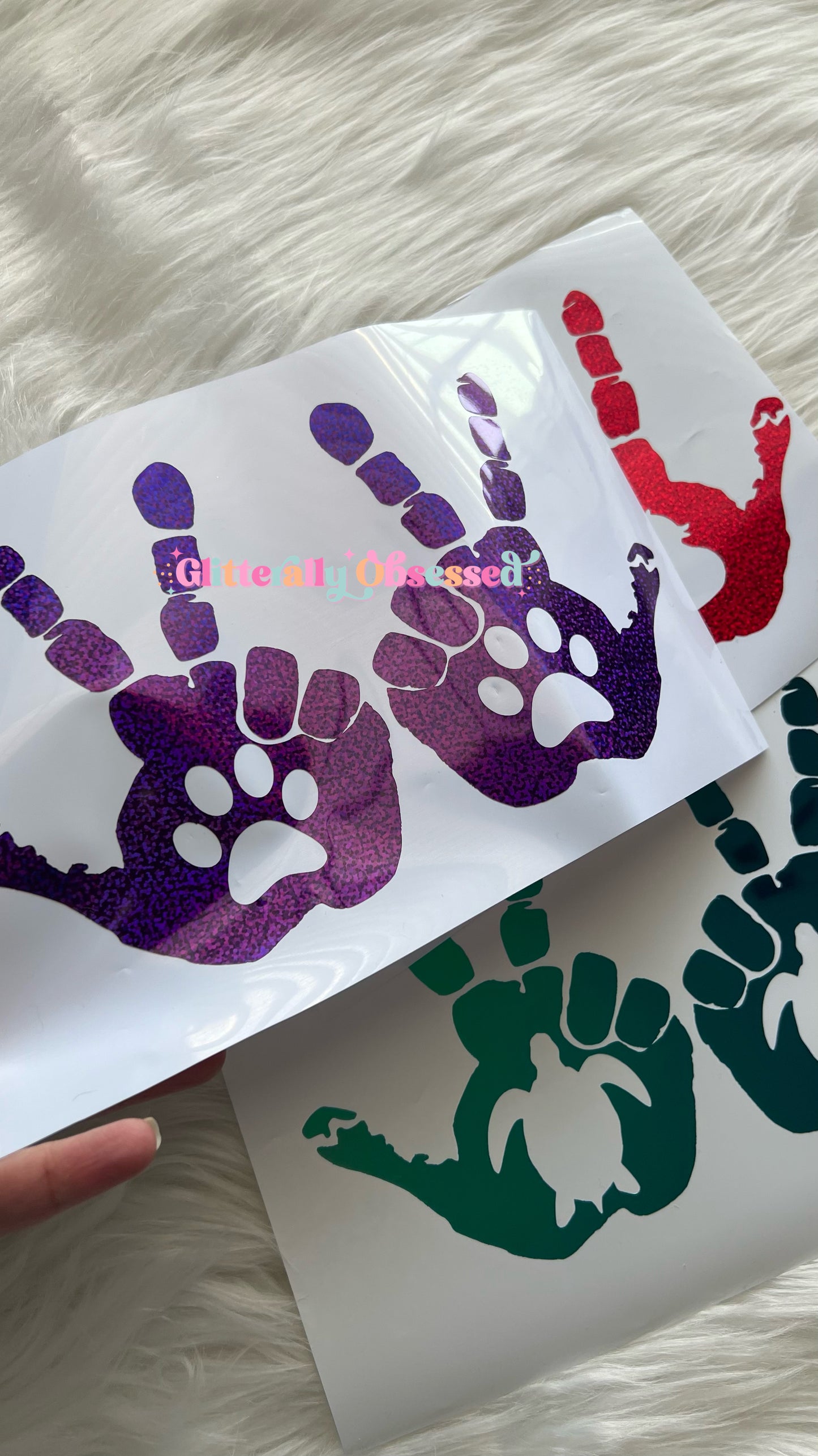 Set of 2 Hand Wave Decals 🐾🐢🦆