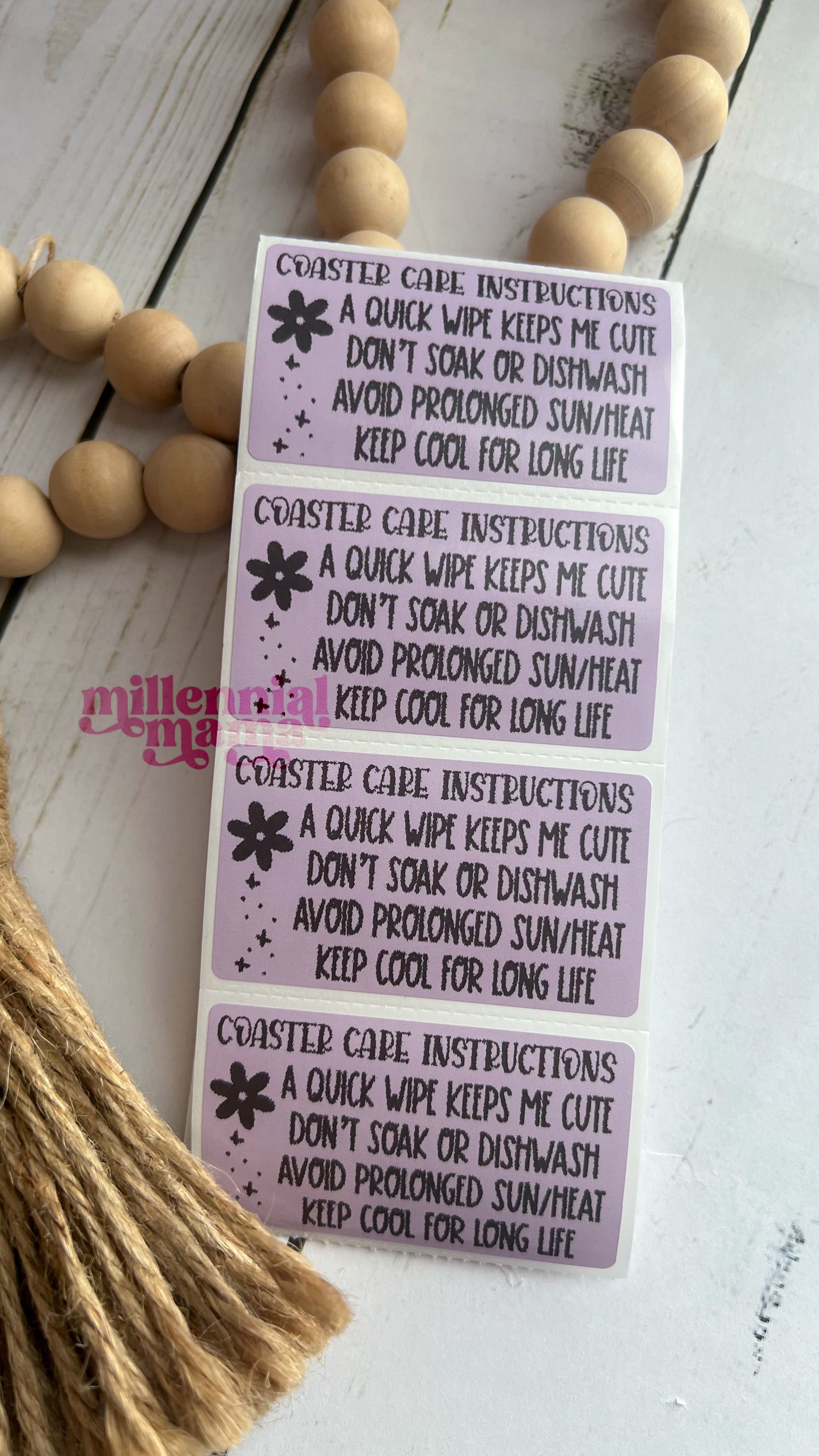 Coaster Care Instructions