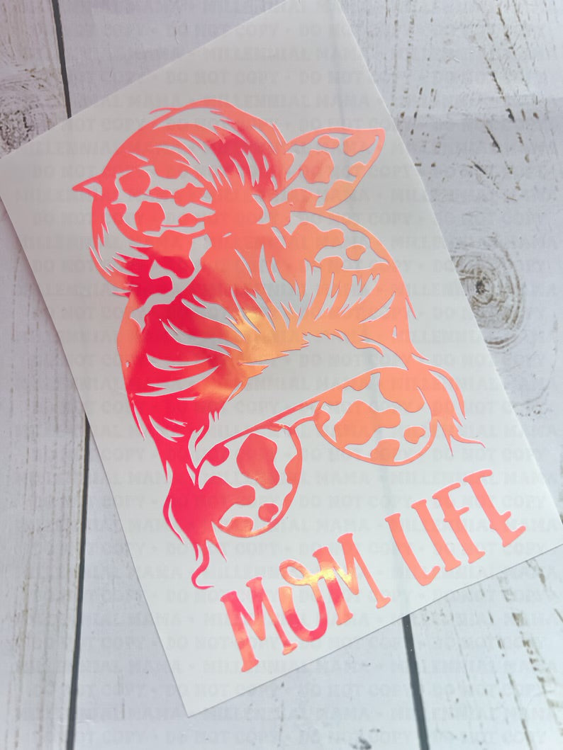 Mom Life Cow Print