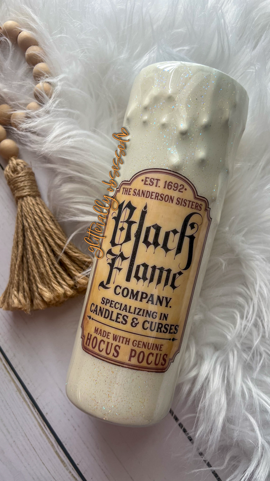 Black Flame Candle - Skinny 20 oz