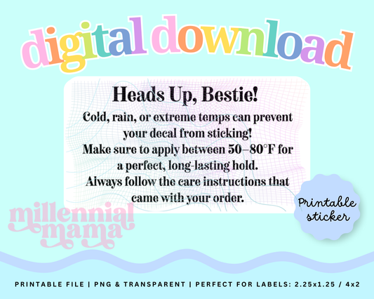 Heads Up, Bestie! - Digi Download
