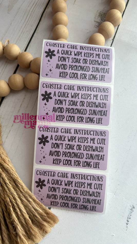 Coaster Care Instructions