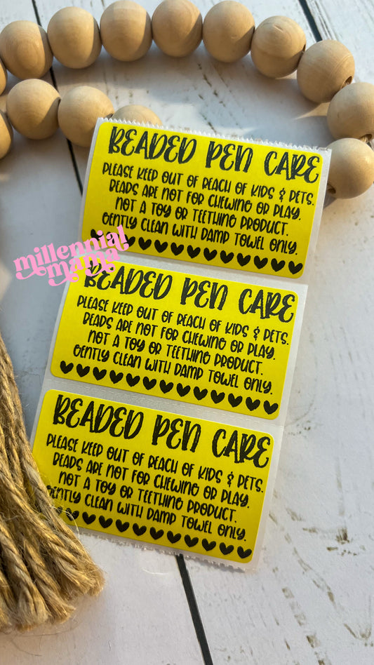 Beaded Pen Care