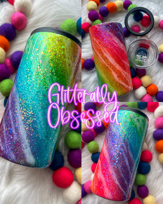 Neon Swirl - Slim Doozie 12 oz *2 Lids*