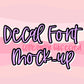 Simple Name or Monogram Decal Mock-up *Digital Product*